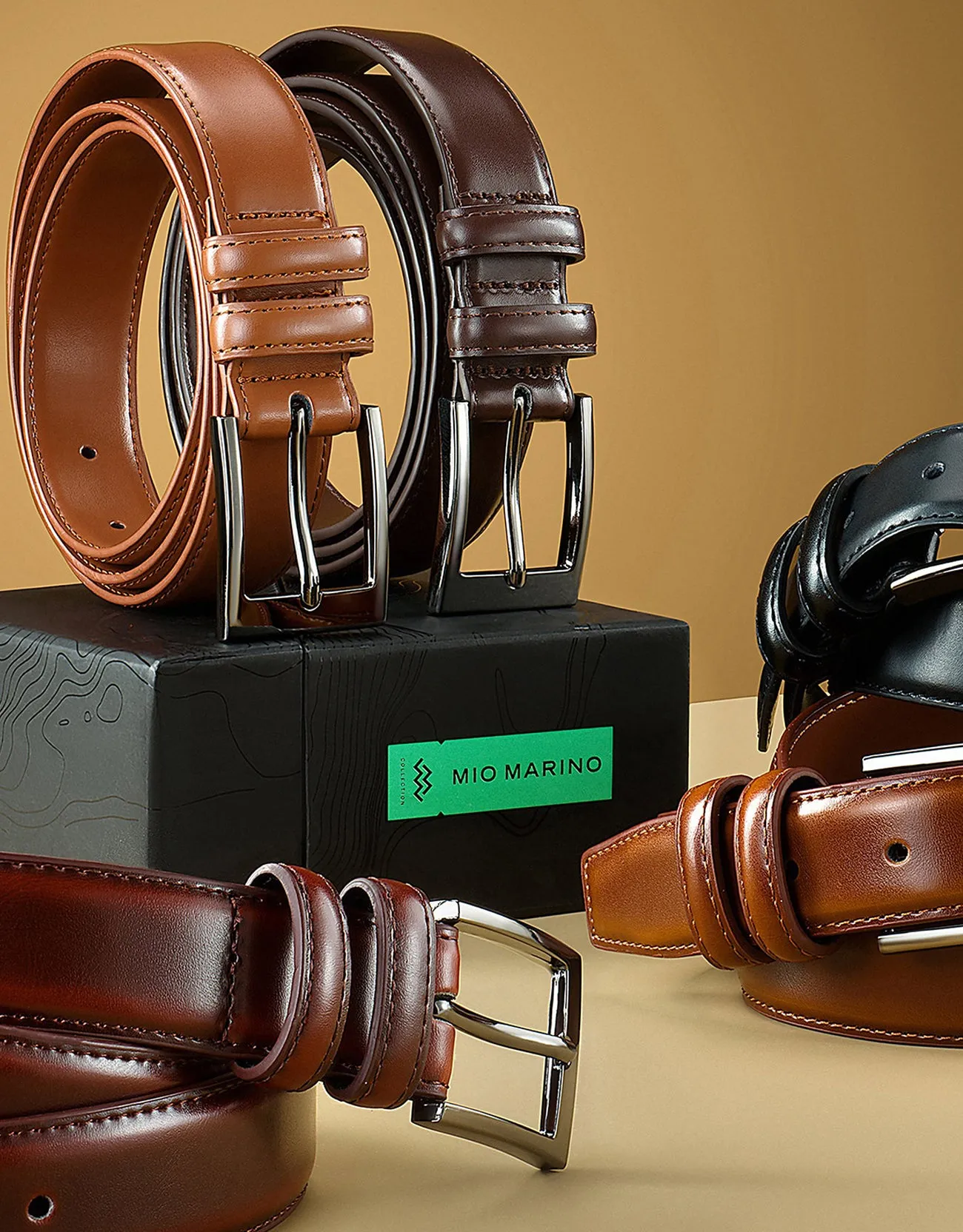 Dual Hoop Leather Belt