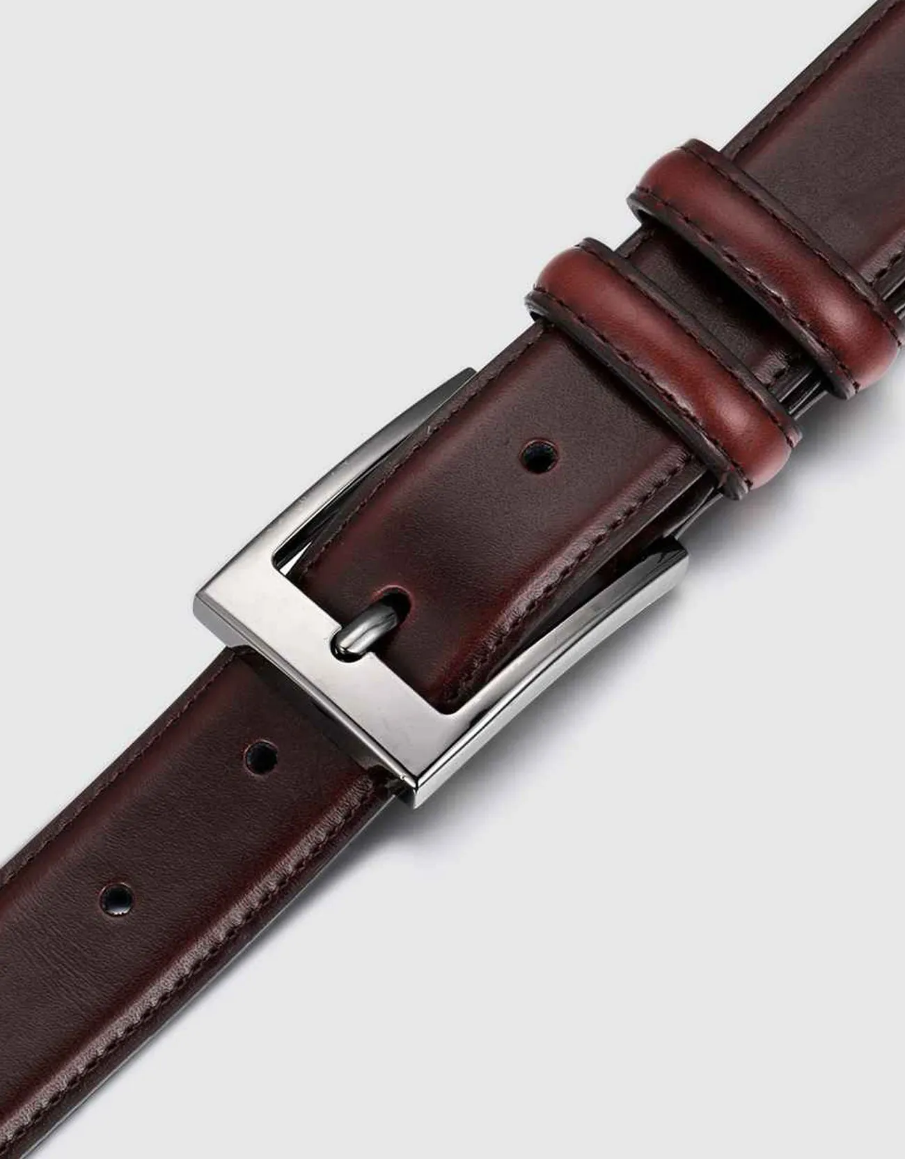 Dual Loop Leather Classic Prong Belt