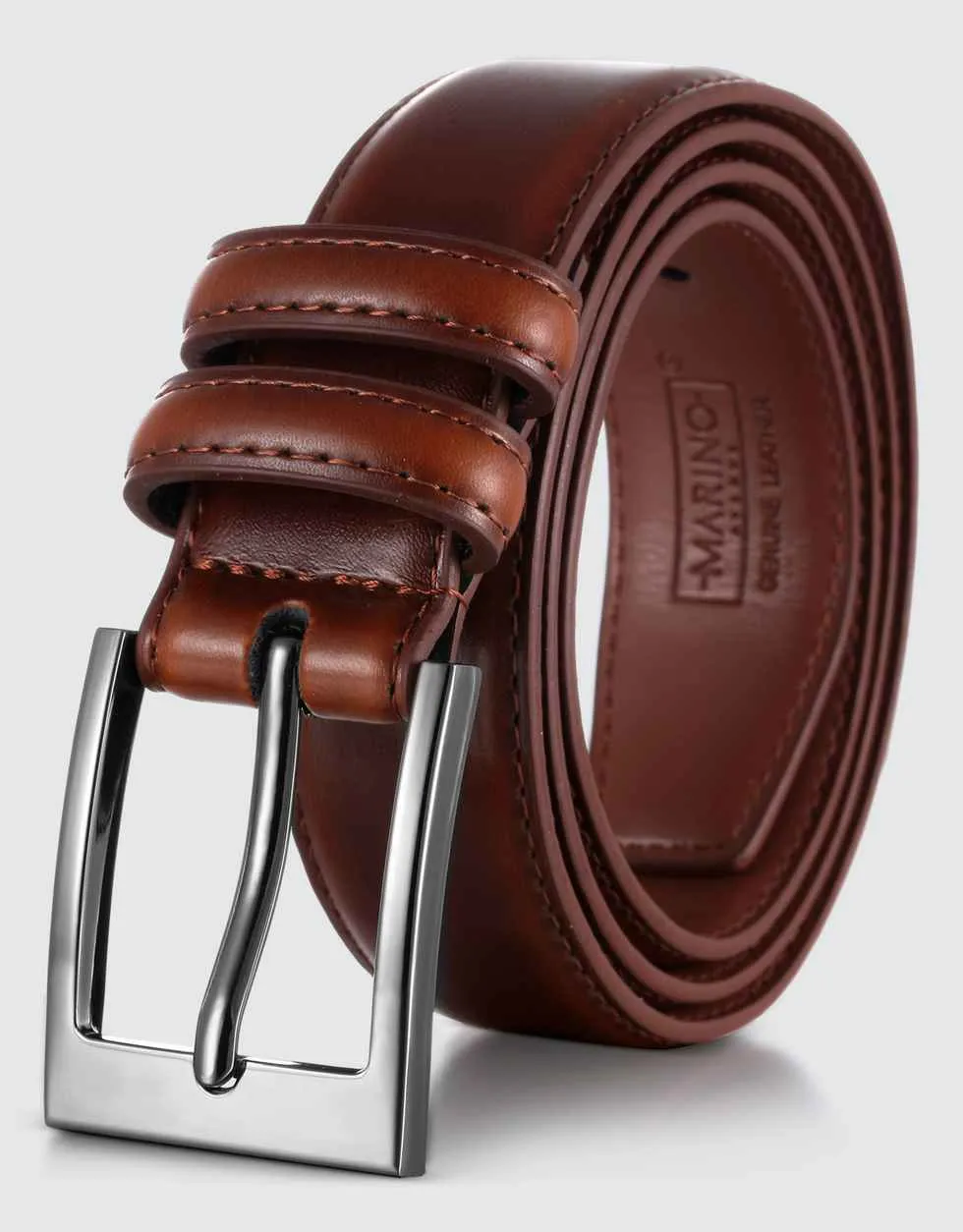 Dual Loop Leather Classic Prong Belt