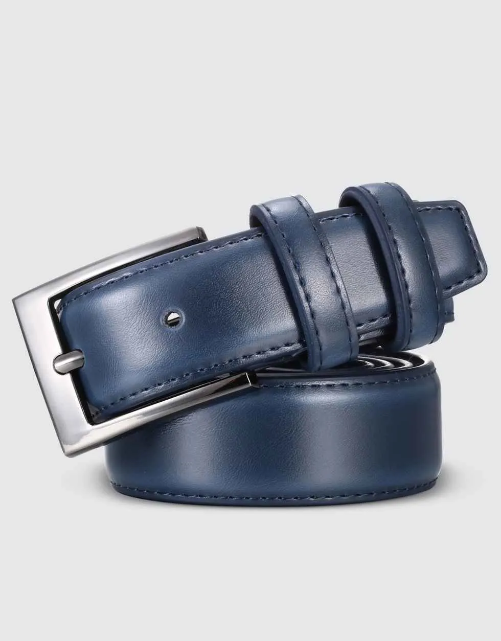 Dual Loop Leather Classic Prong Belt