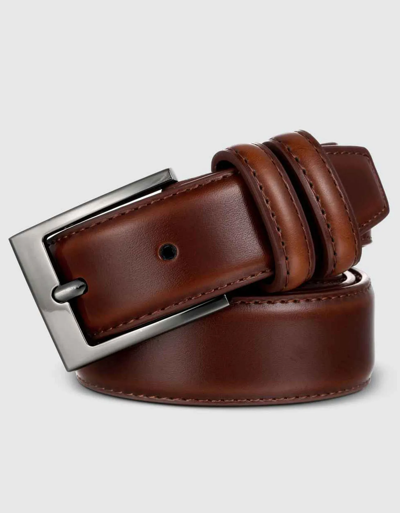 Dual Ring Leather Classic Prong Belt