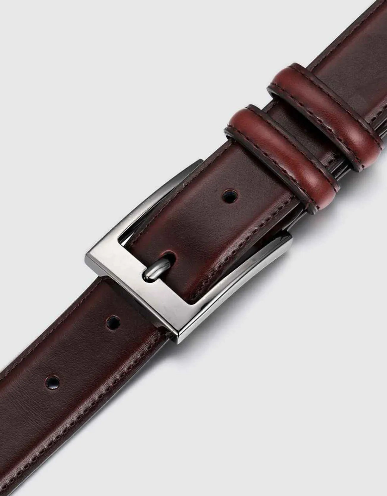 Dual Ring Leather Classic Prong Belt