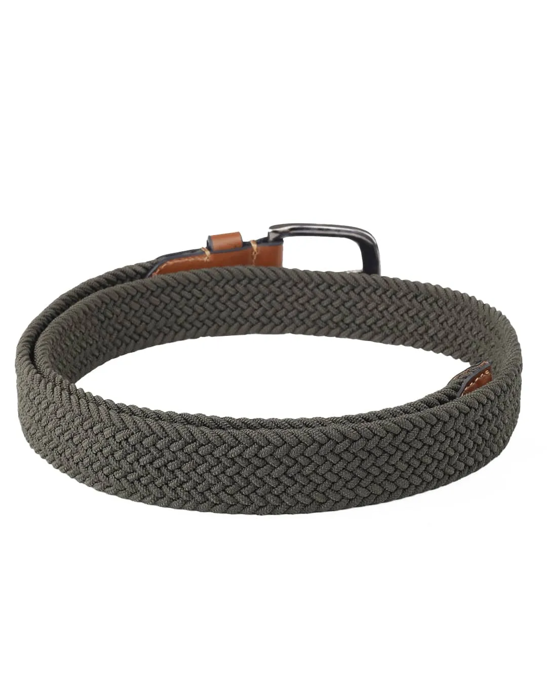 Elastic Braided Belt Golf Fabric Canvas Woven Stretch Belt