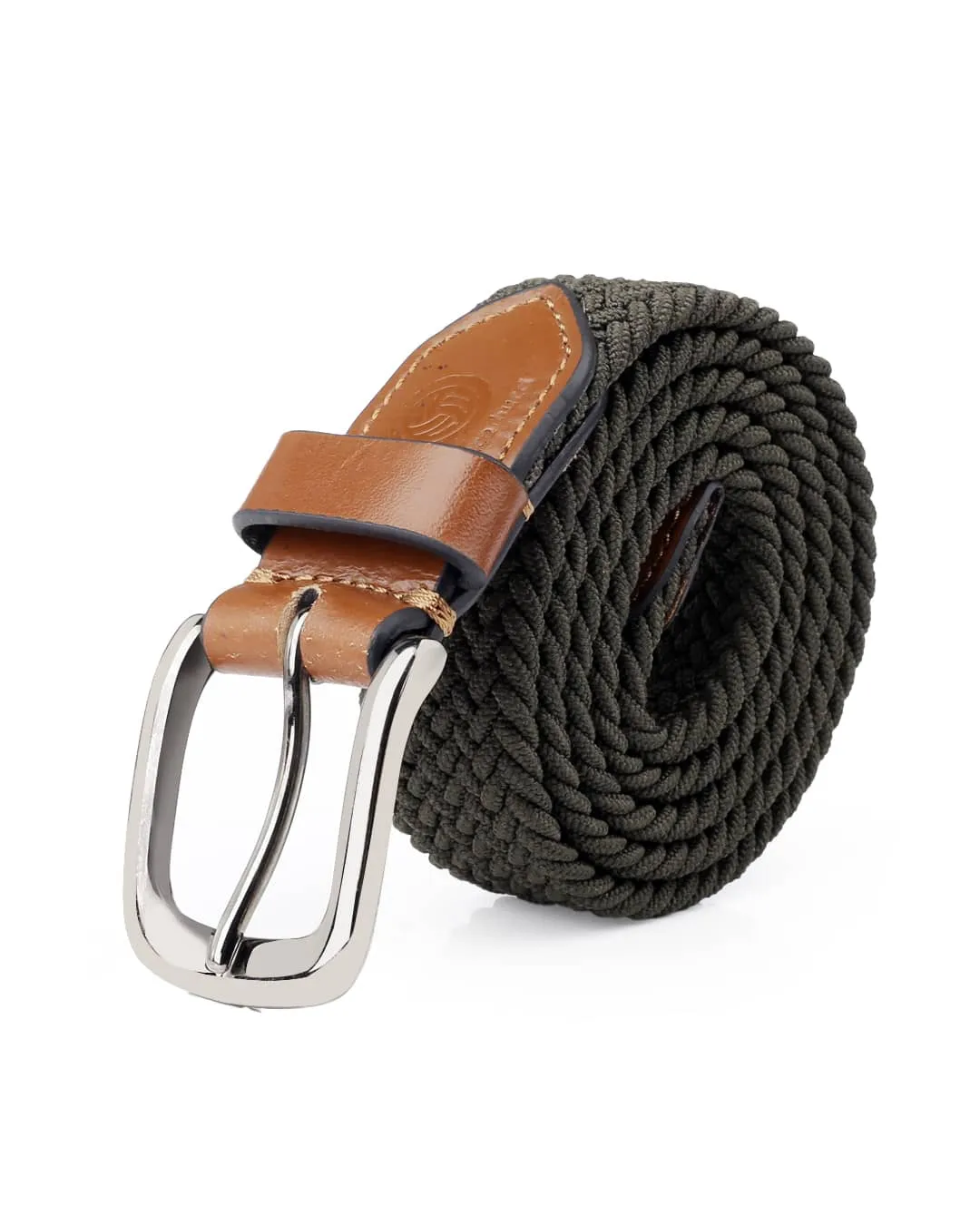 Elastic Braided Belt Golf Fabric Canvas Woven Stretch Belt