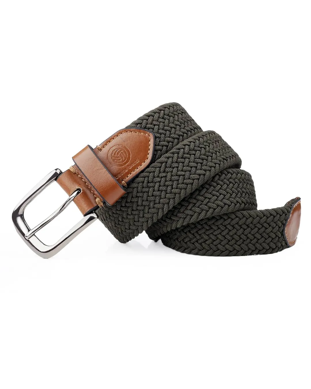 Elastic Braided Belt Golf Fabric Canvas Woven Stretch Belt