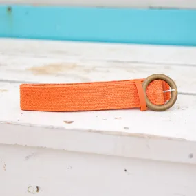 Extra Length Stretch Belt in Bright Orange