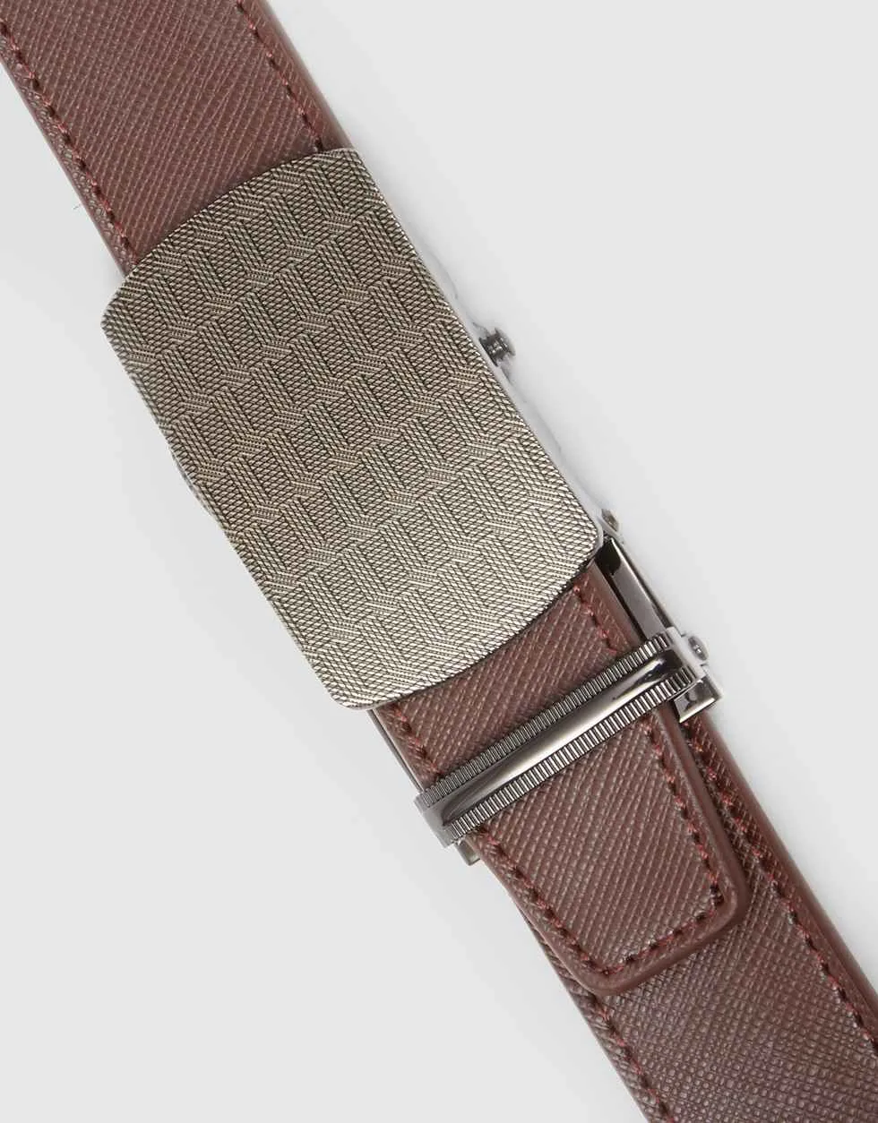 Filigree Crafted Leather Ratchet Belt