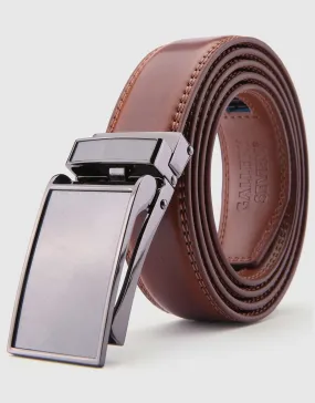 Gallery Seven Leather Ratchet Belt For Men - Adjustable Click Belt - Casual Dress Belt