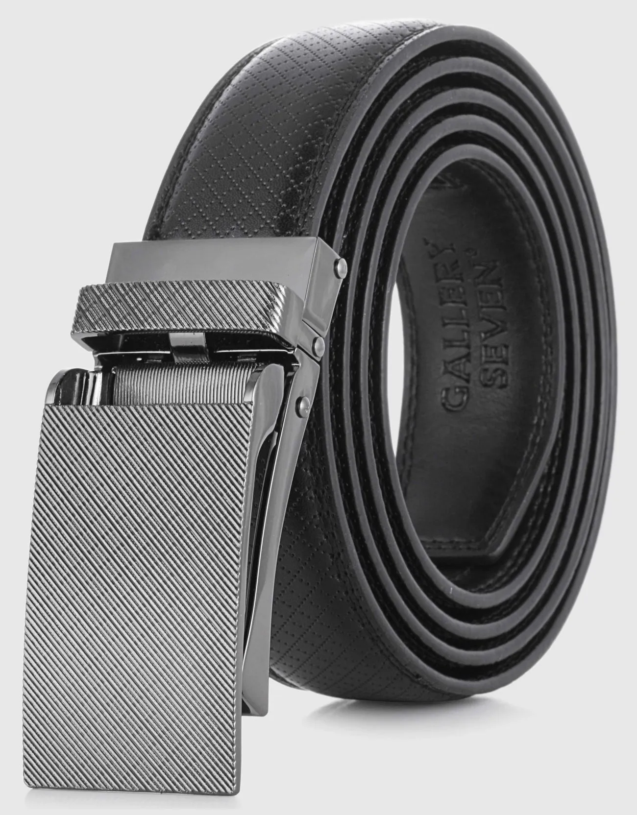 Gallery Seven Leather Ratchet Belt For Men - Adjustable Click Belt - Casual Dress Belt