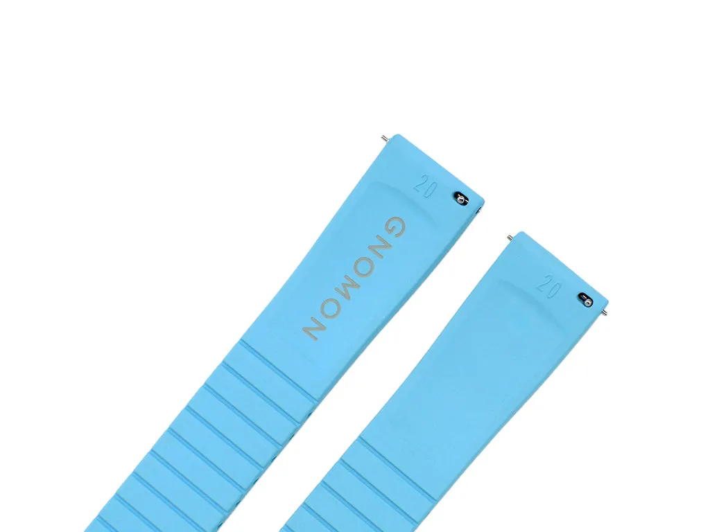 Gnomon FKM Rubber Strap Light Blue