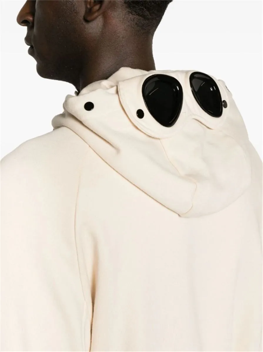 GOGGLES-DETAIL ZIP-UP HOODIE