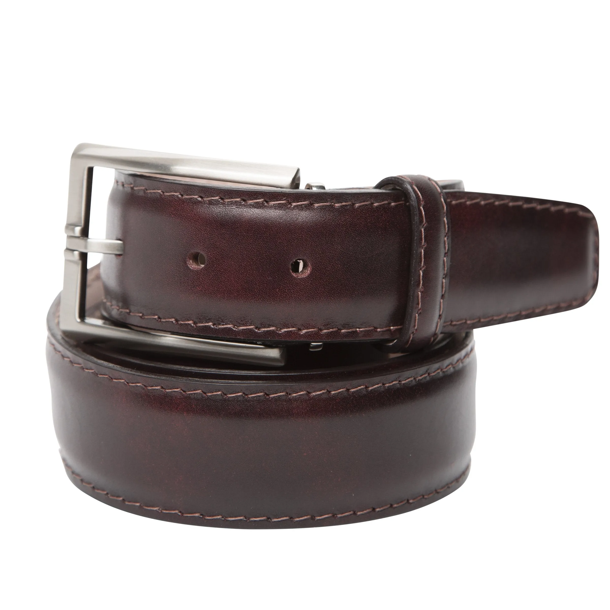 LEN Belt Italian Marbled Calf 40mm Plum STK