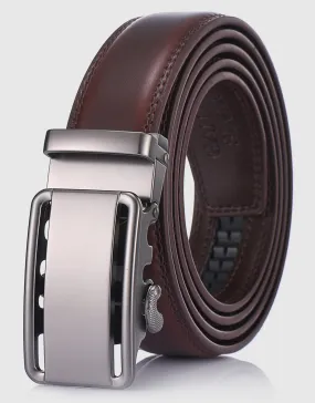 Men's Classic Bilinear  Leather Ratchet  Belt