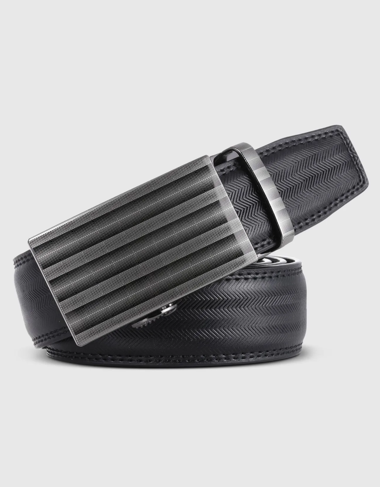 Men's Grayscale Stipple Leather Ratchet  Belt