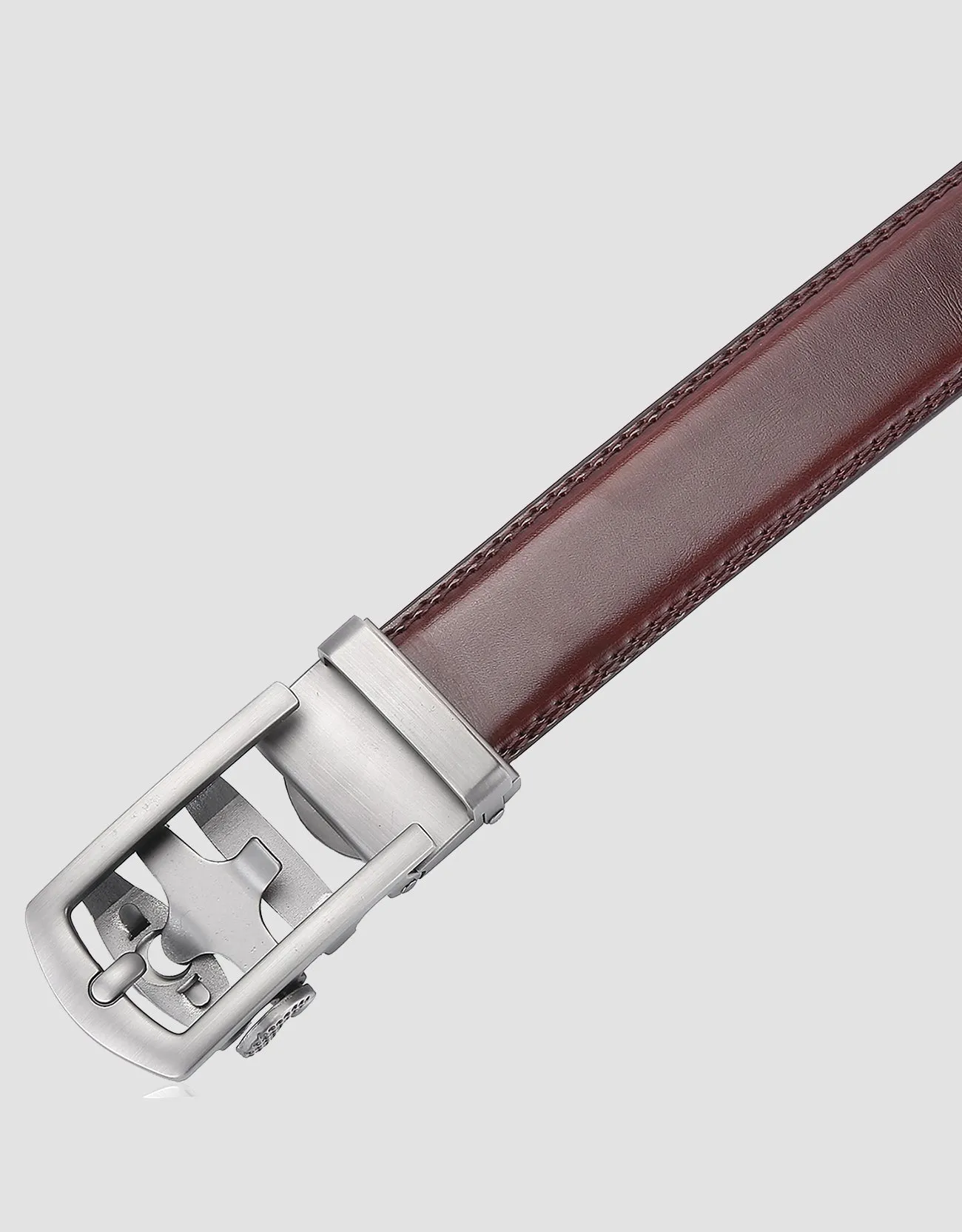 Men's Hollowed Masterwork Leather Ratchet Belt