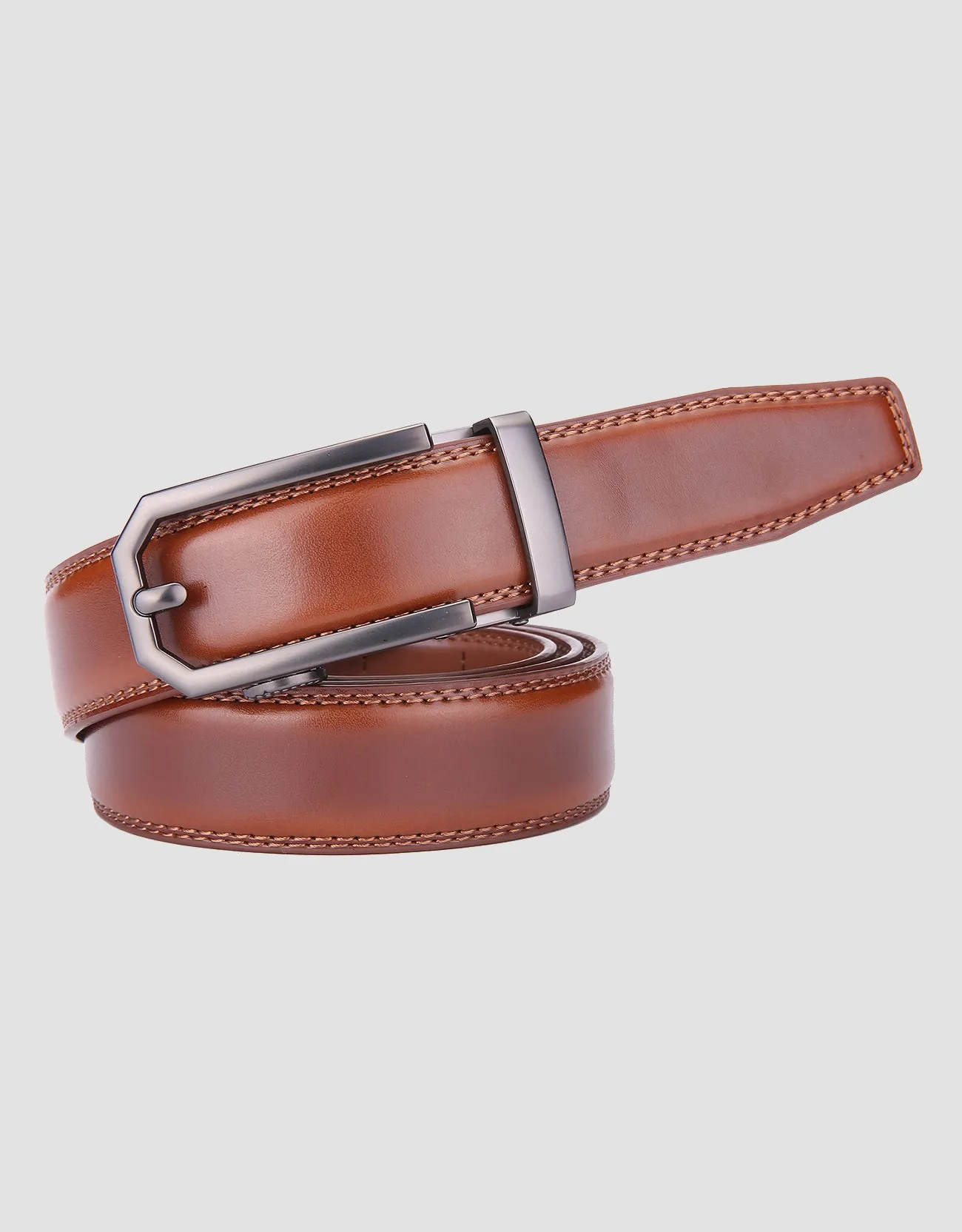 Men's Hollowed Masterwork Leather Ratchet Belt