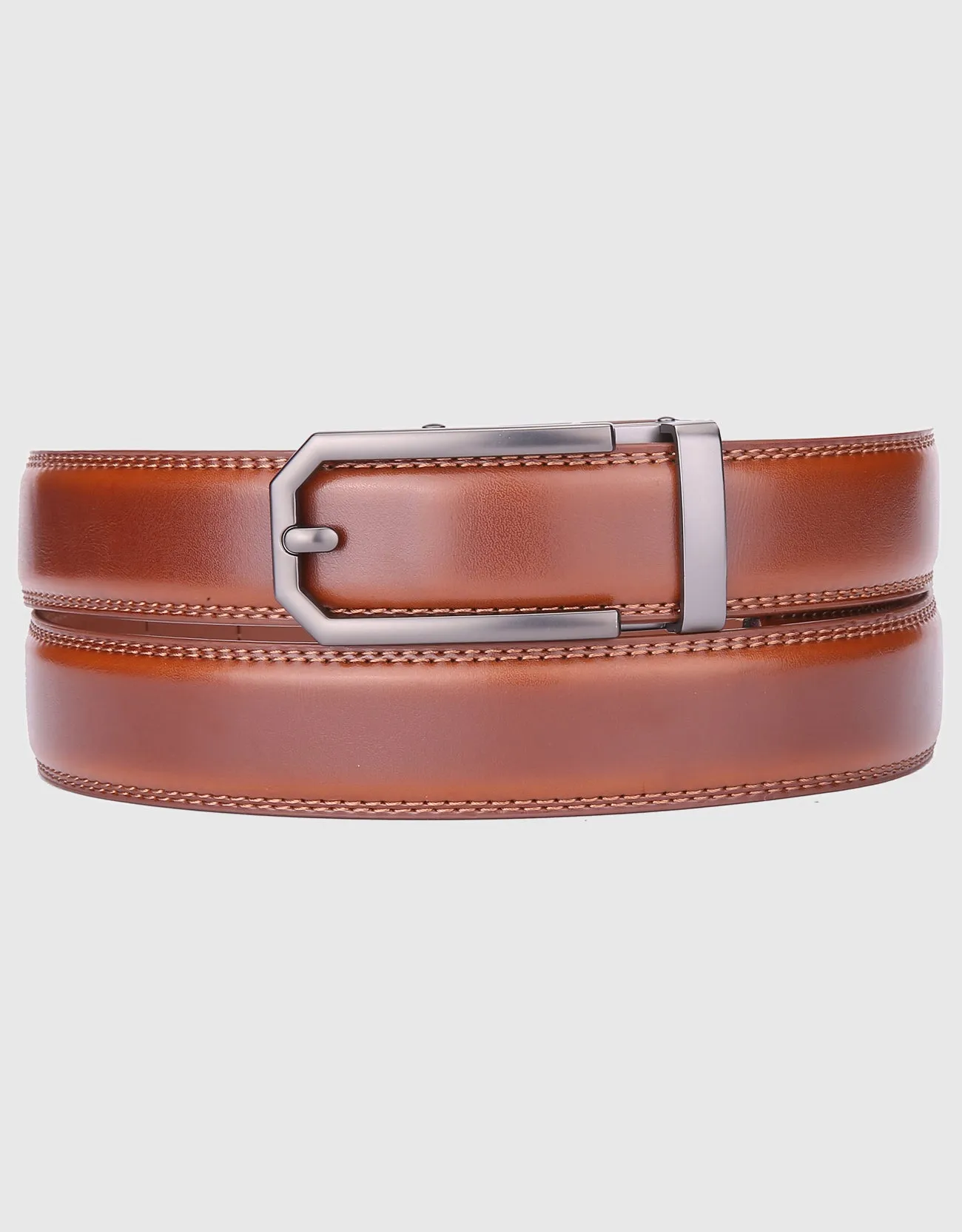 Men's Hollowed Masterwork Leather Ratchet Belt