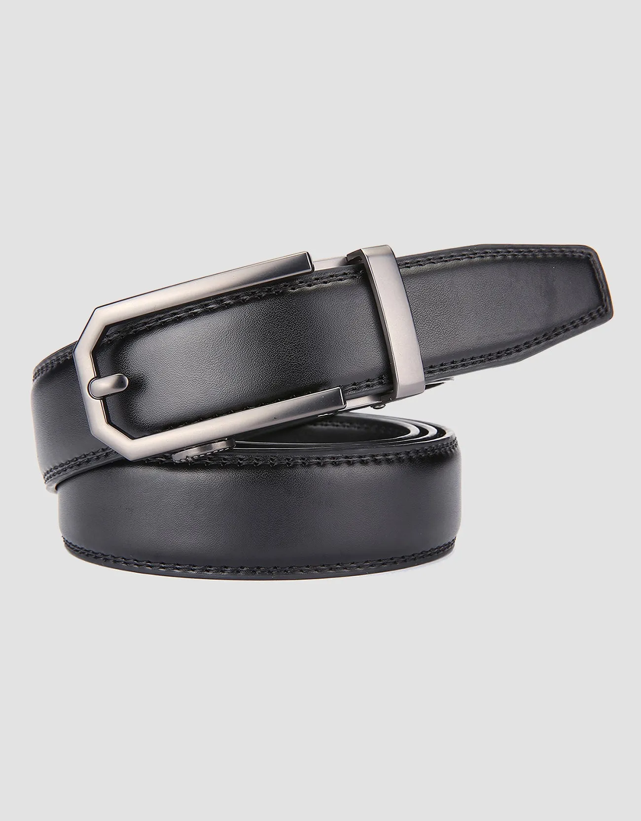 Men's Hollowed Masterwork Leather Ratchet Belt