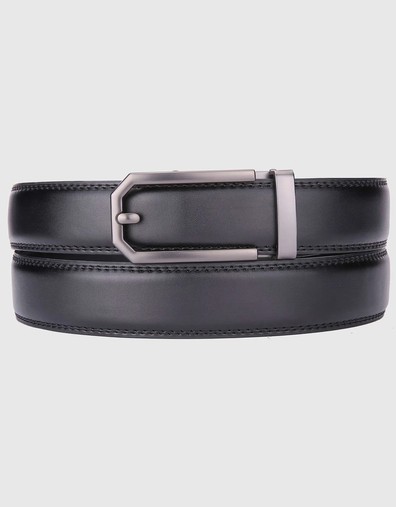 Men's Hollowed Masterwork Leather Ratchet Belt