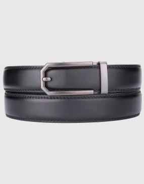 Men's Hollowed Masterwork Leather Ratchet Belt