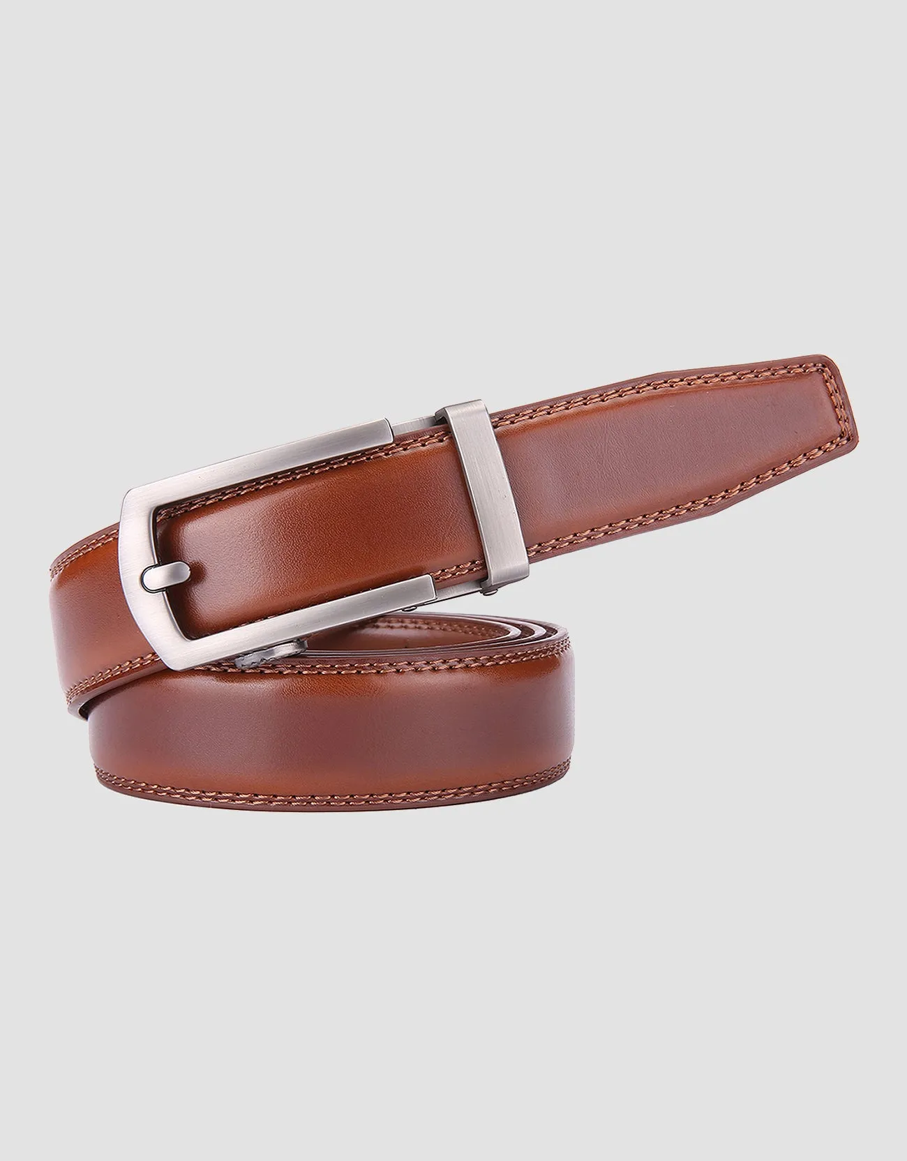 Men's Hollowed Masterwork Leather Ratchet Belt