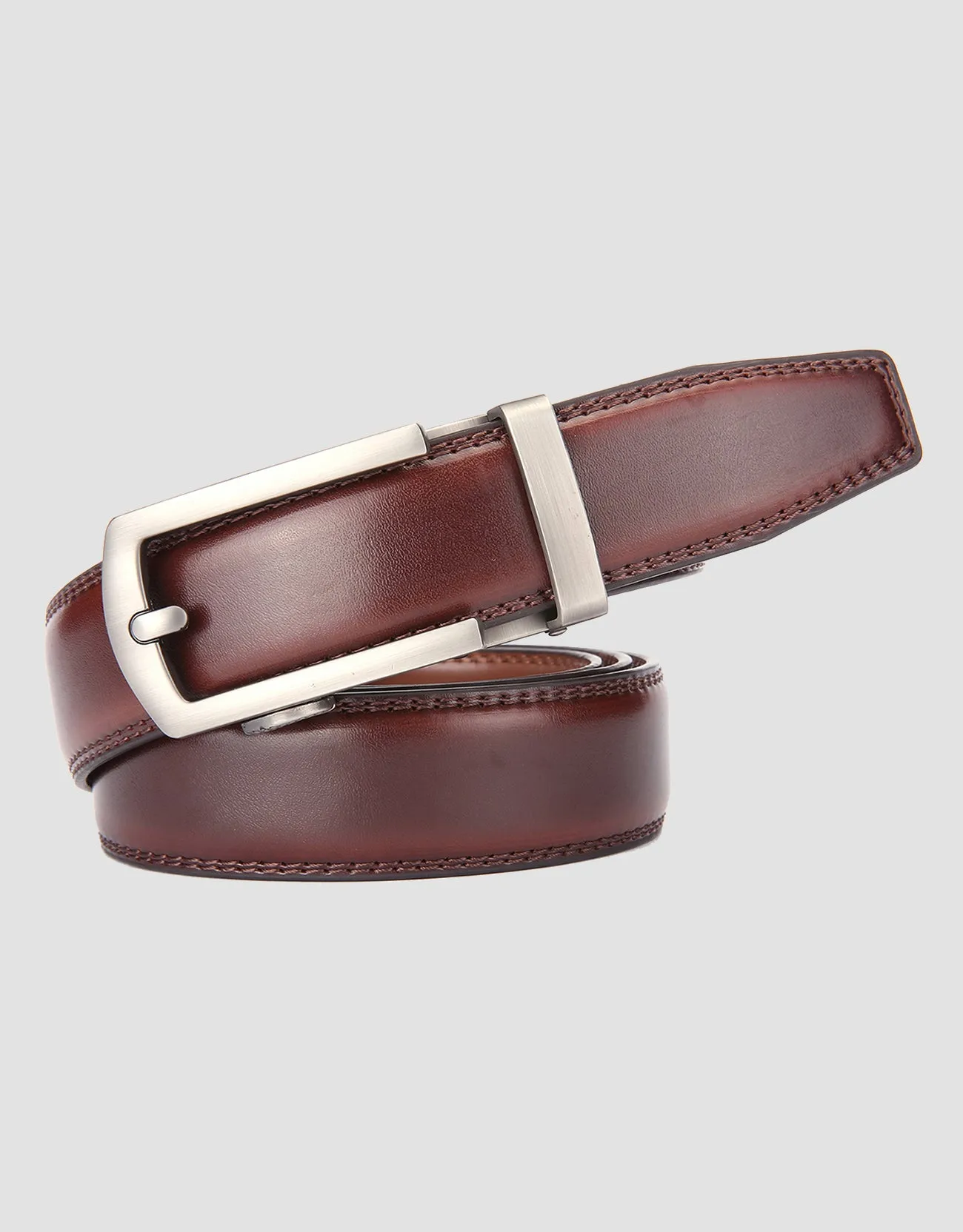 Men's Hollowed Masterwork Leather Ratchet Belt