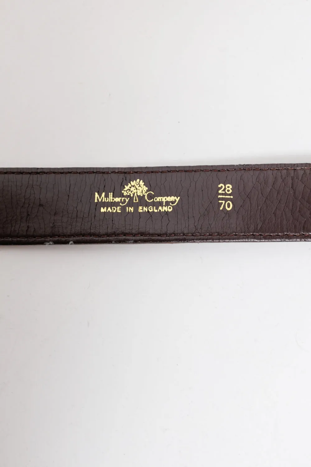 MULBERRY VINTAGE LEATHER XS S BROWN WAIST BELT