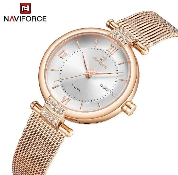 Naviforce Watch Green Face & Blue Face Rose Gold - Lady