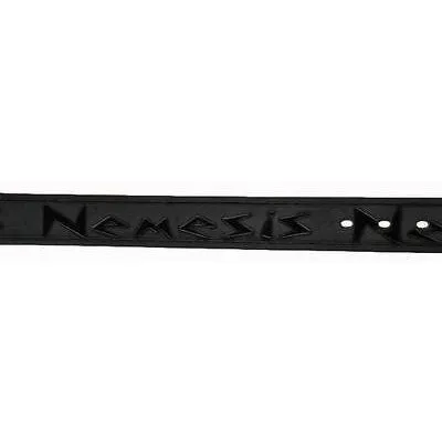 Nemesis Logo Distressed Black Leather Belt