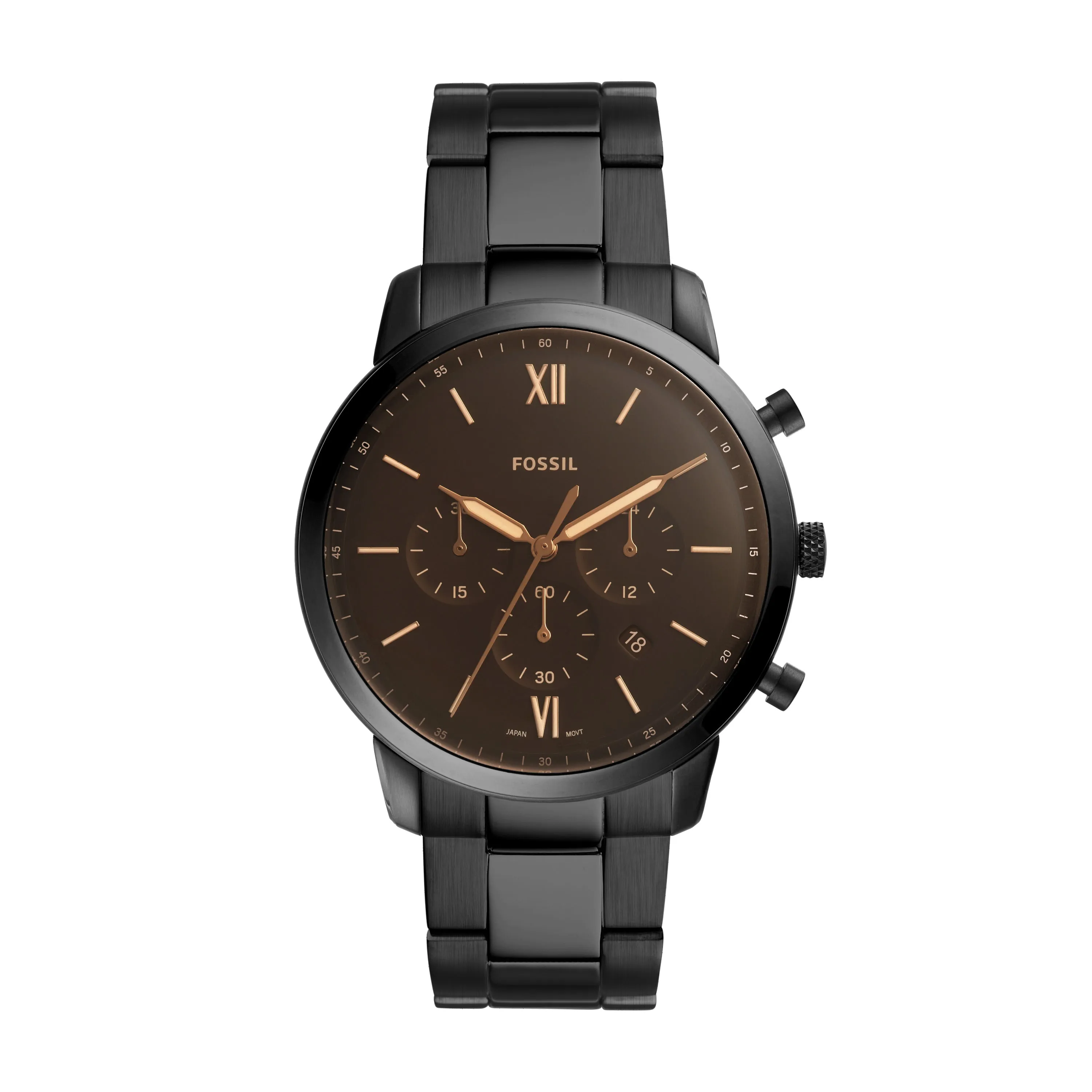 Neutra Chronograph Black Stainless Steel Watch