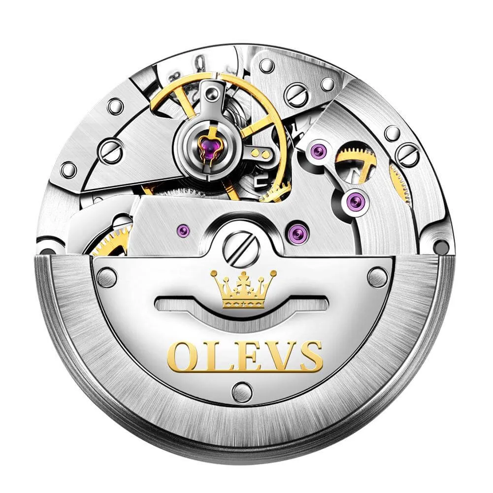 Olevs High Quality Designer Famous Classic Fashionable Waterproof Men's Automatic Mechanical Watch