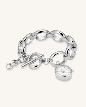 Oval Charm Chain Silver