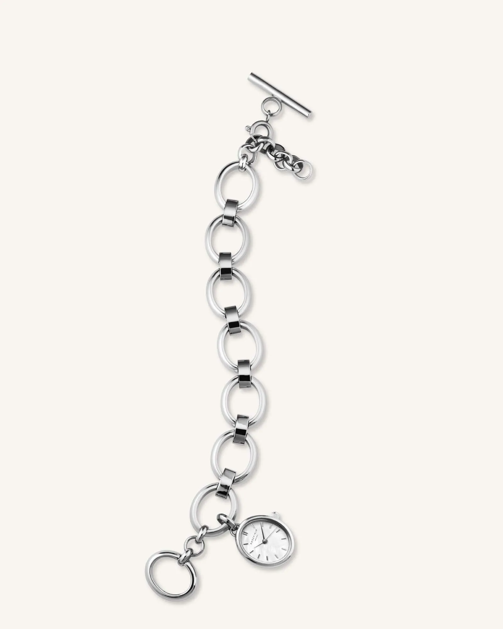 Oval Charm Chain Silver