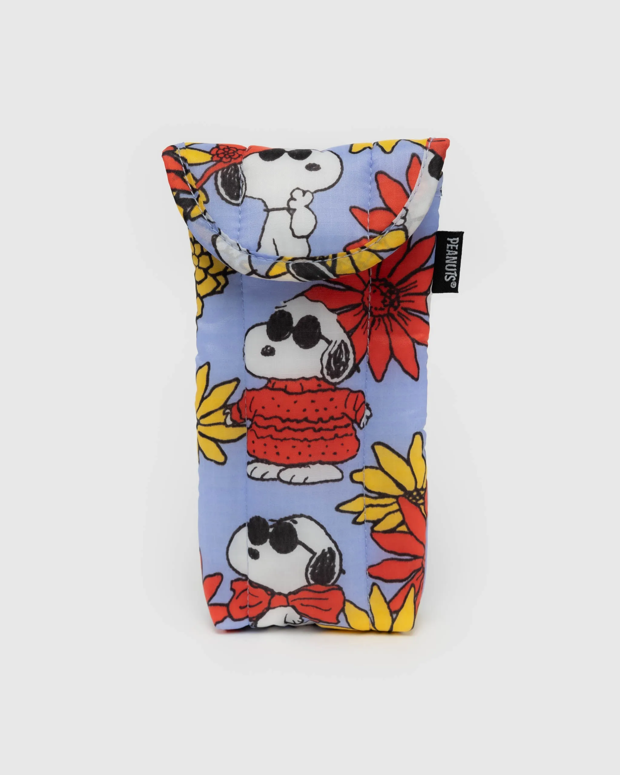 Puffy Glasses Sleeve - Floral Snoopy