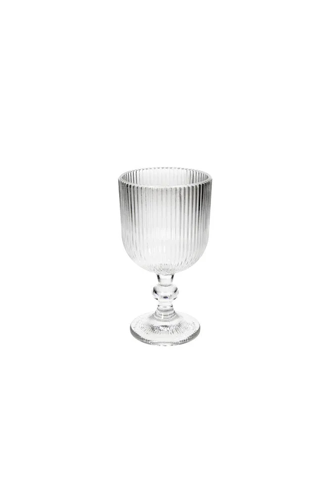 Ribbed Wine Glass