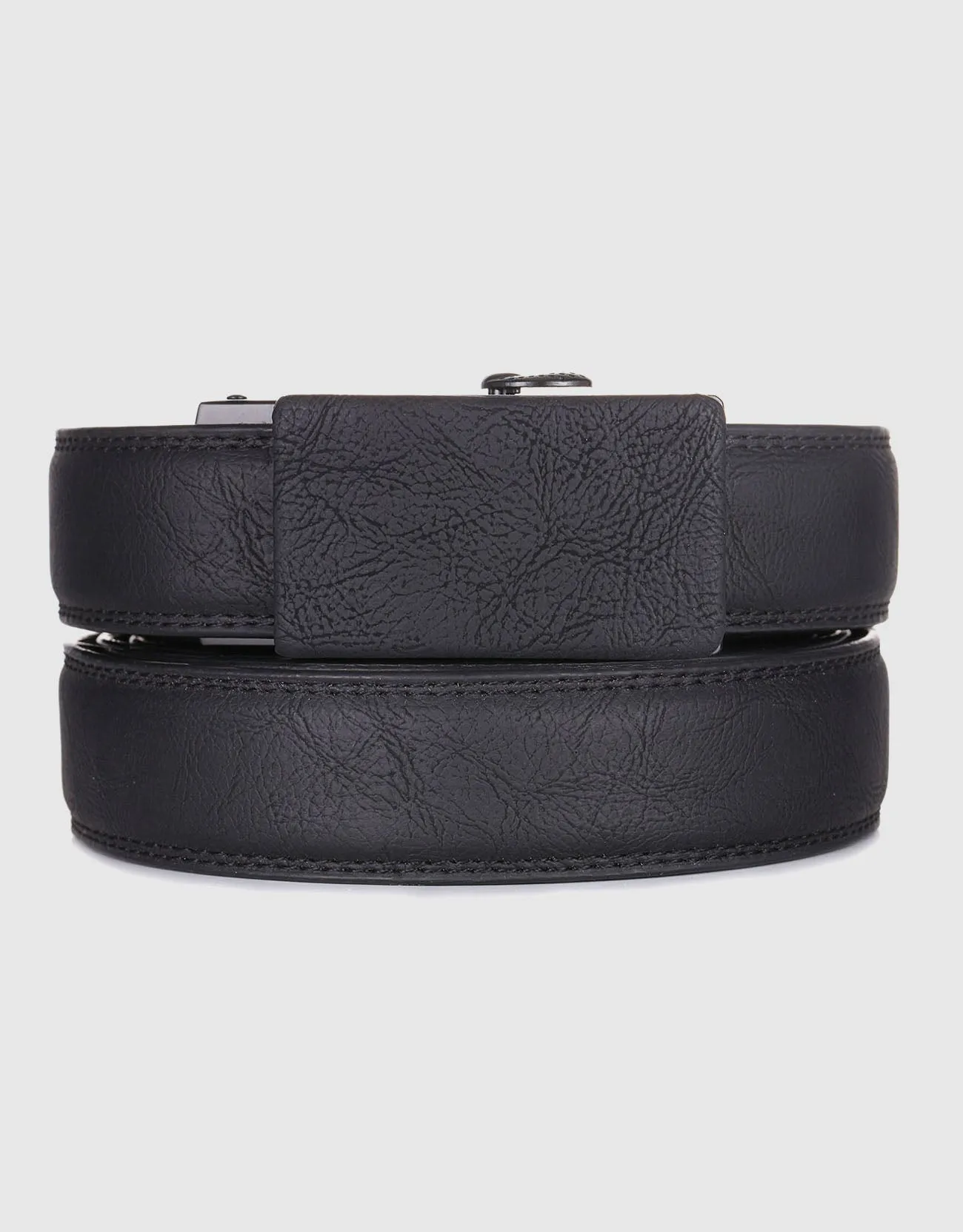 Rumpled Leather Designer Ratchet Belt