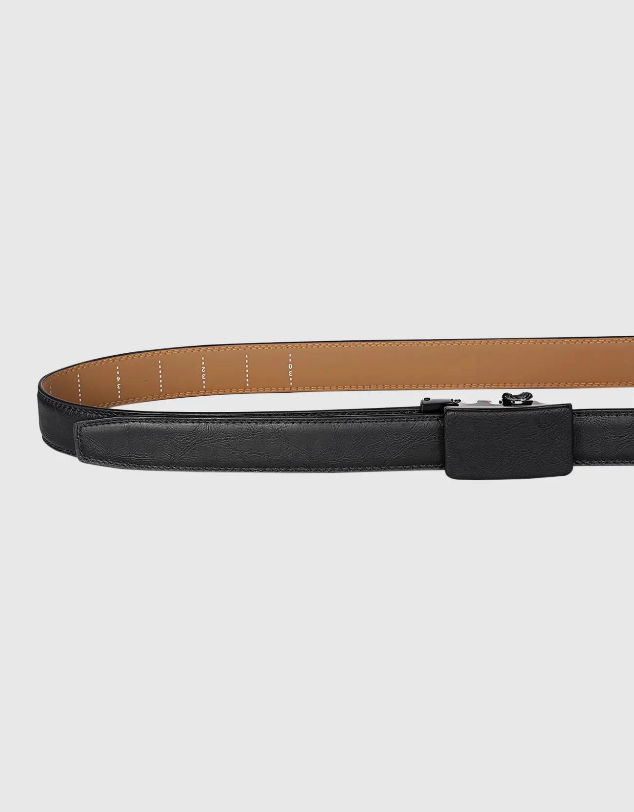 Rumpled Leather Designer Ratchet Belt