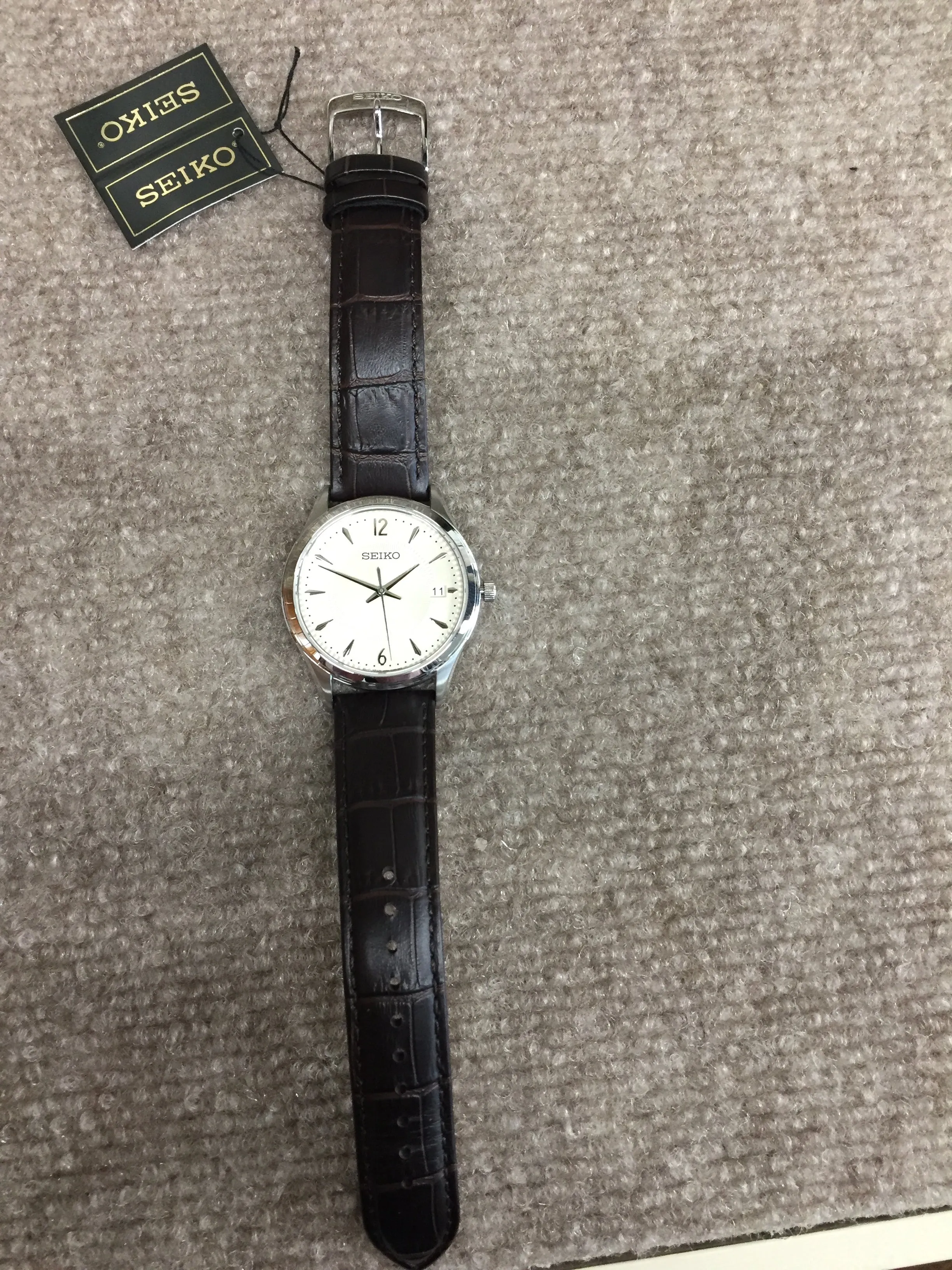 Seiko Leather Strap Watch