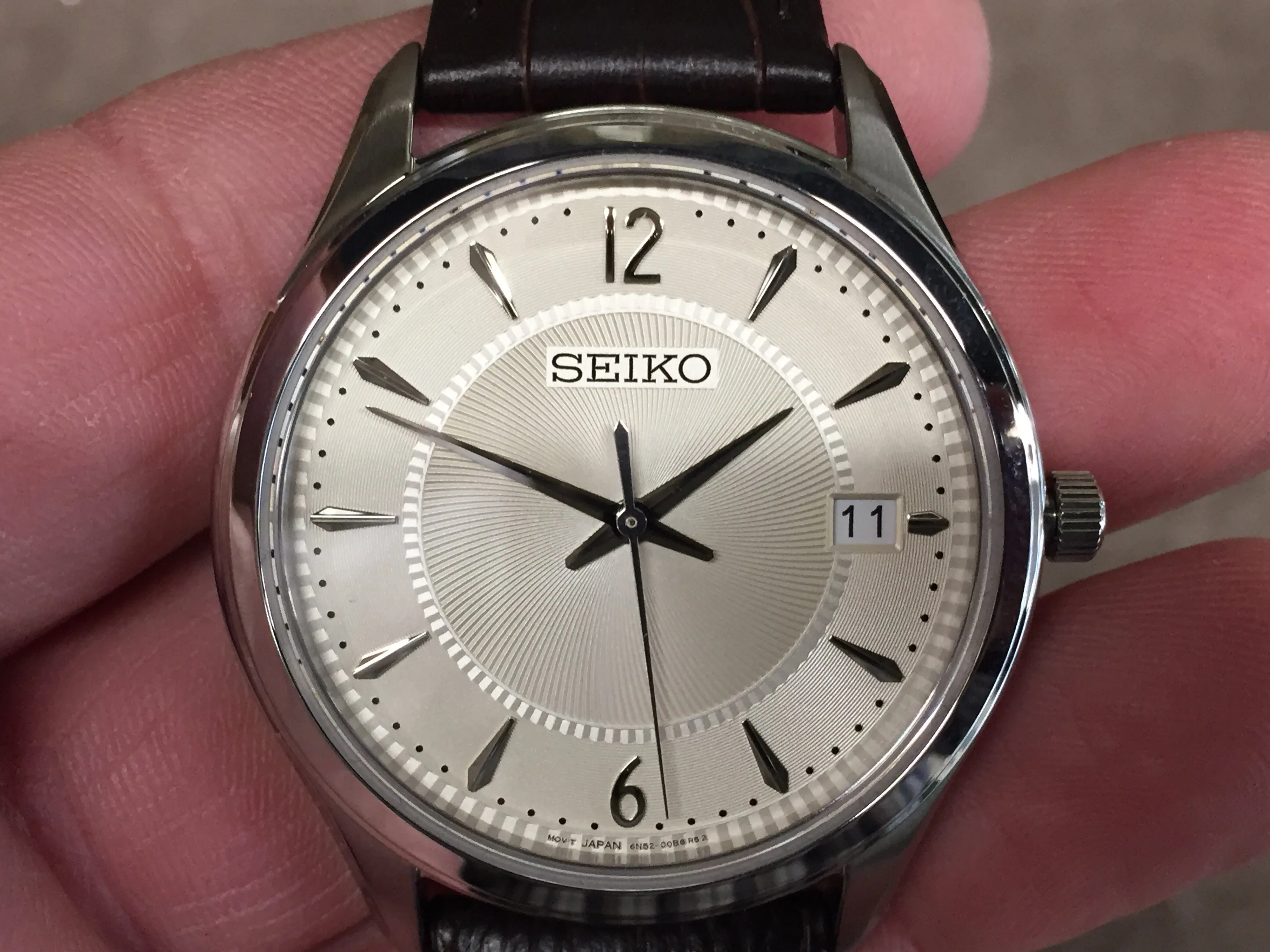 Seiko Leather Strap Watch