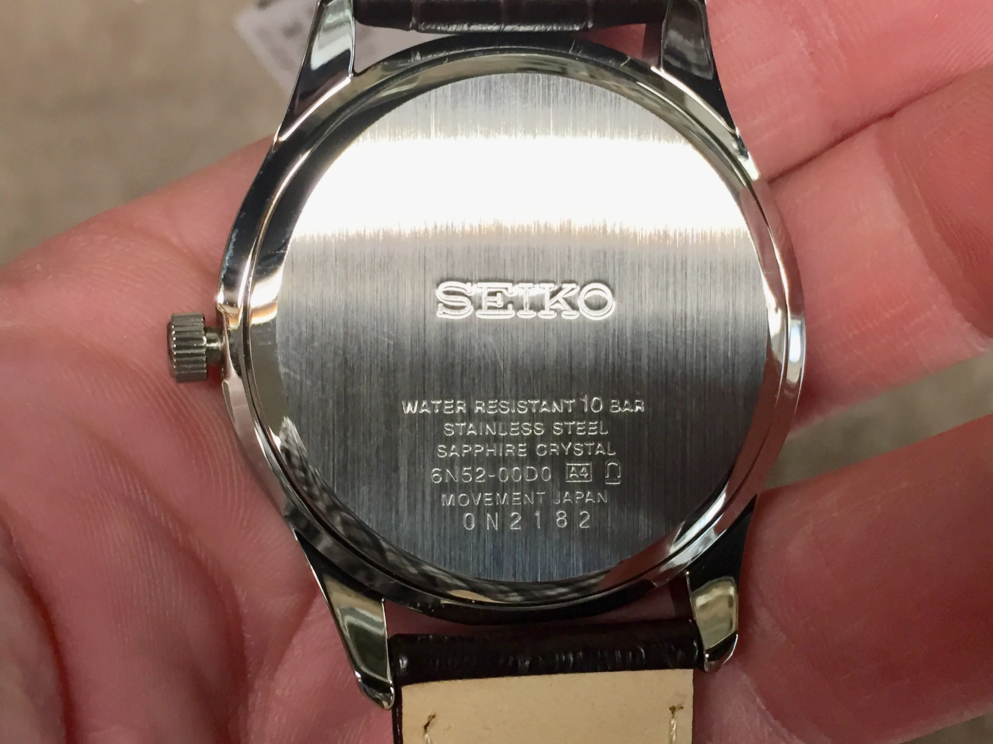 Seiko Leather Strap Watch