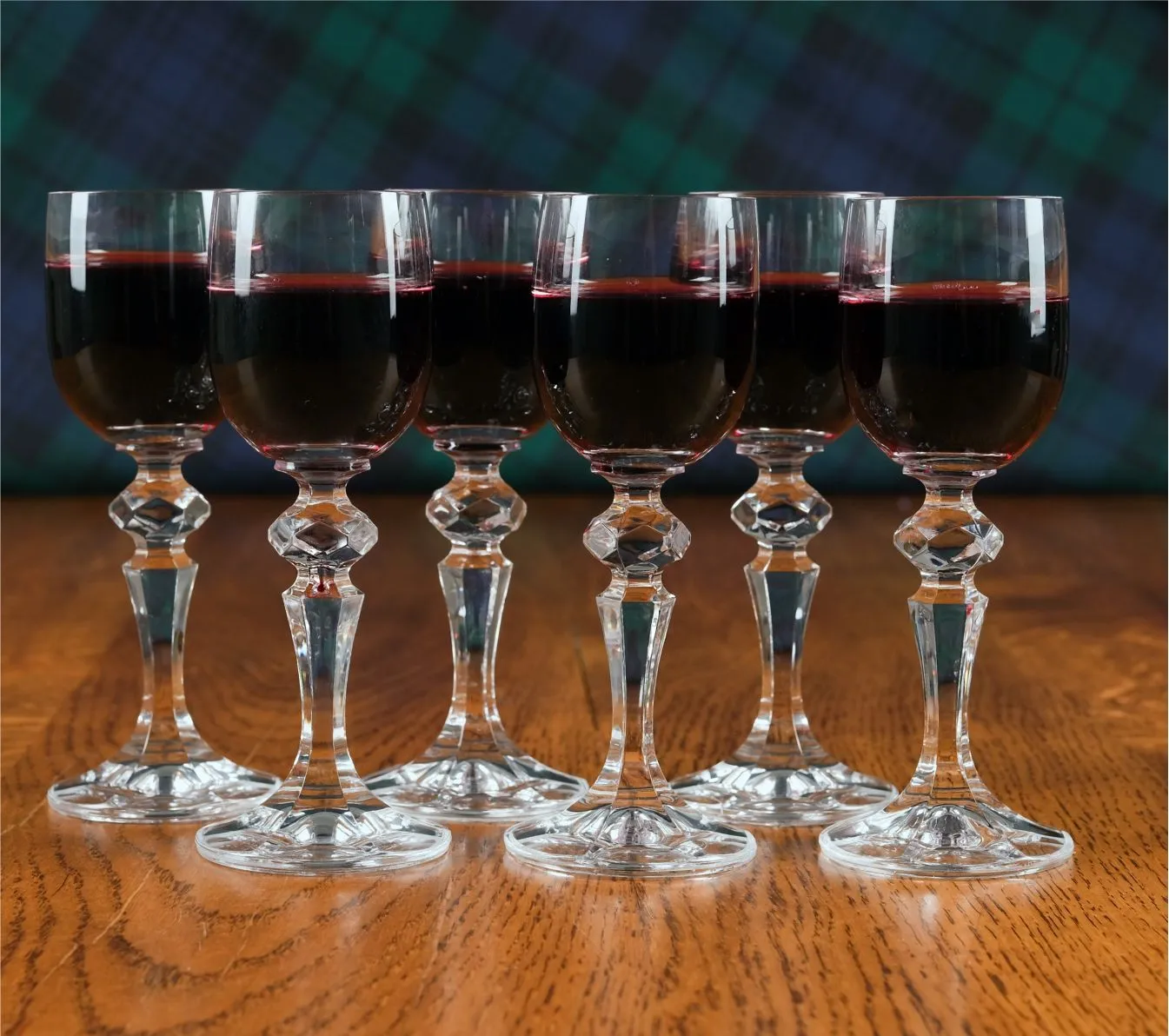 Six Plain Style Port Glasses, Engraved