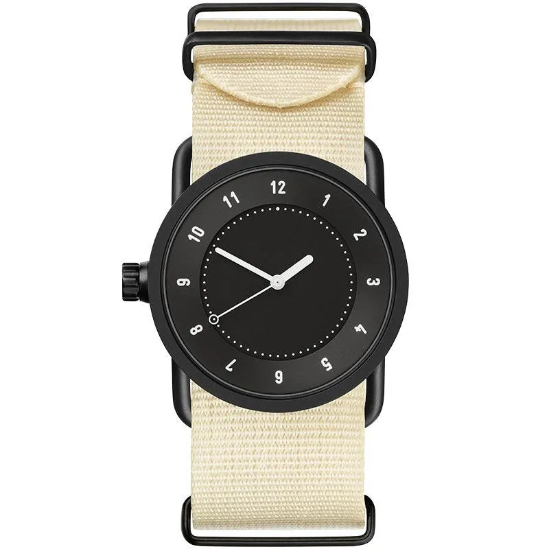 TID No.1 Black Dial / Natural Leather Strap / Black Buckle