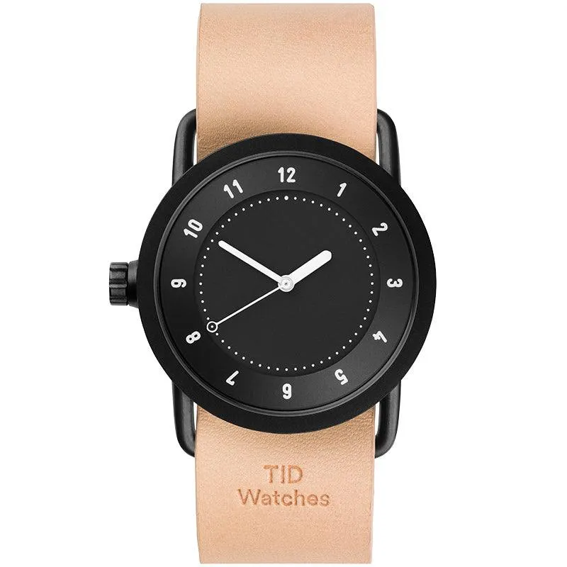 TID No.1 Black Dial / Natural Leather Strap / Black Buckle