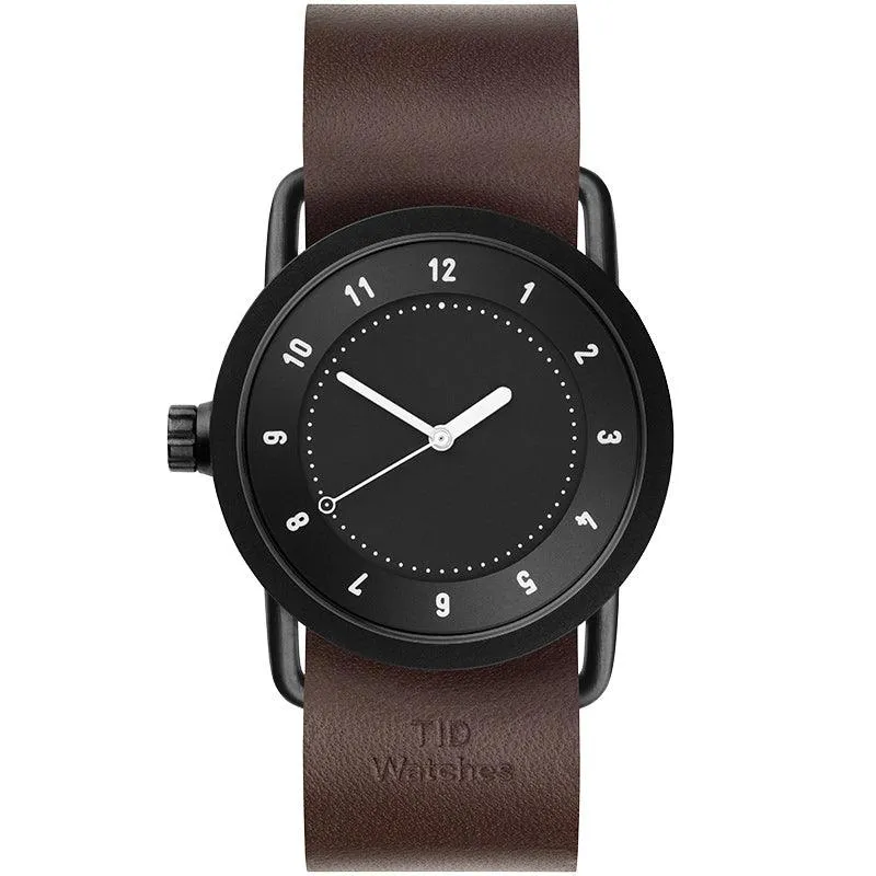 TID No.1 Black Dial / Natural Leather Strap / Black Buckle