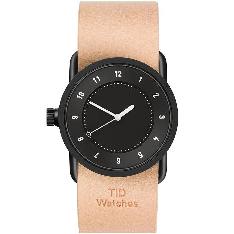 TID No.1 Black Dial / Natural Leather Strap / Black Buckle