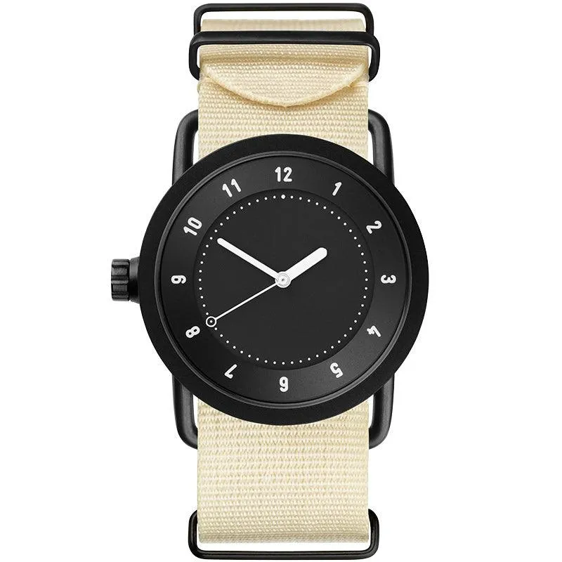 TID No.1 Black Dial / Natural Leather Strap / Black Buckle