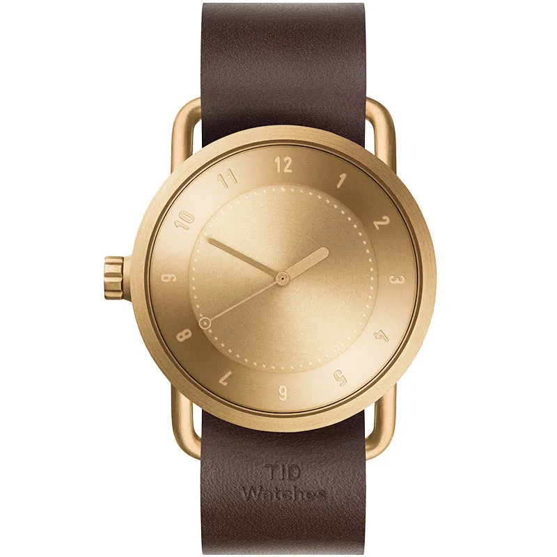 TID No.1 Gold Dial / Black Leather Strap / Gold Buckle