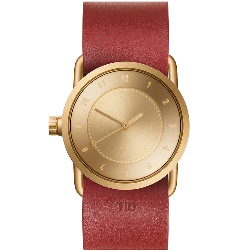 TID No.1 Gold Dial / Black Leather Strap / Gold Buckle