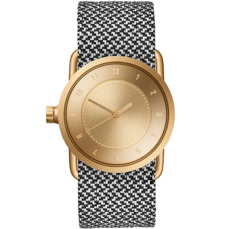 TID No.1 Gold Dial / Black Leather Strap / Gold Buckle