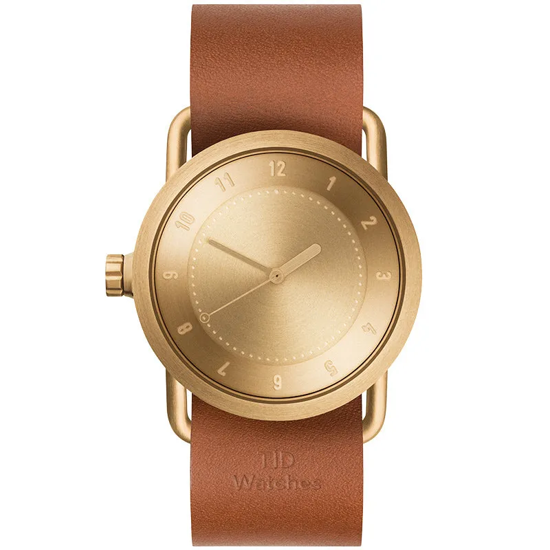 TID No.1 Gold Dial / Black Leather Strap / Gold Buckle